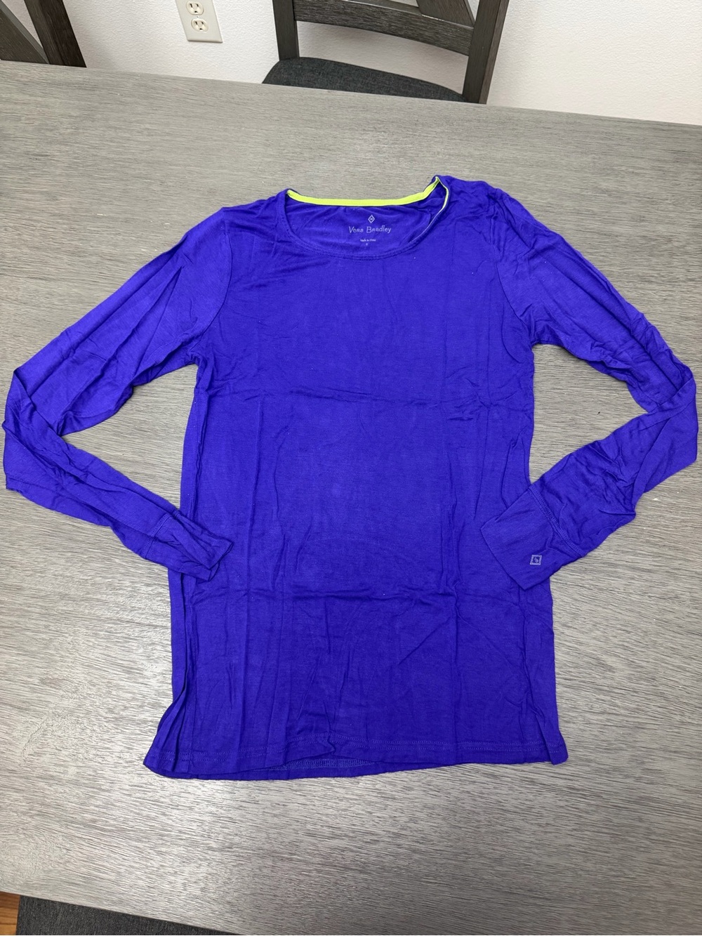 Vera Bradley Electric Purple under scrubs Long-Sleeve Tee